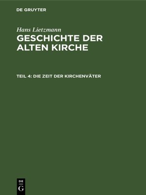 cover image of Die Zeit der Kirchenväter